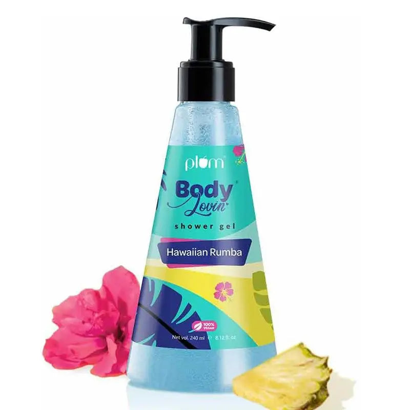 Plum BodyLovin' Shower Gel Hawaiian Rumba Shower Gel Body Wash Beachy/Aqua 100% Vegan – Cosmetics Stores in Abu Dhabi