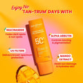 DOT & KEY Key Mango Detan Gel Sunscreen Spf 50+ Pa+++ 50G | Oil-Free, With Alpha-Arbutin & Niacinamide | Fades Dark Spots, Evens Skin Tone, Water Resistant | All Skin Types DOT & KEY