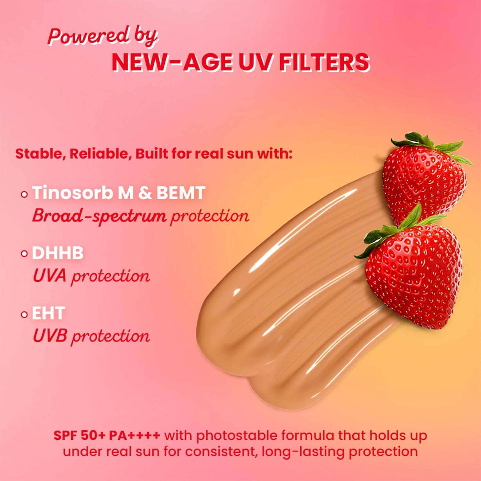 Dot & Key Strawberry Dew Tinted Sunscreen SPF 50+ Pa++++ - 05 Beige | Protection Against UA/UB | Broad Spectrum, Water & Sweat resistant | For All Skin Types | 50ml DOT & KEY