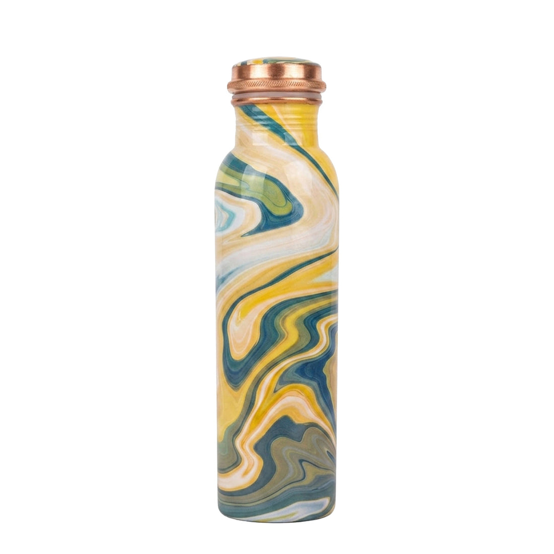 Golden Ocean Wave copper water bottle 1 litre