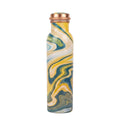 Golden Ocean Wave copper water bottle 1 litre