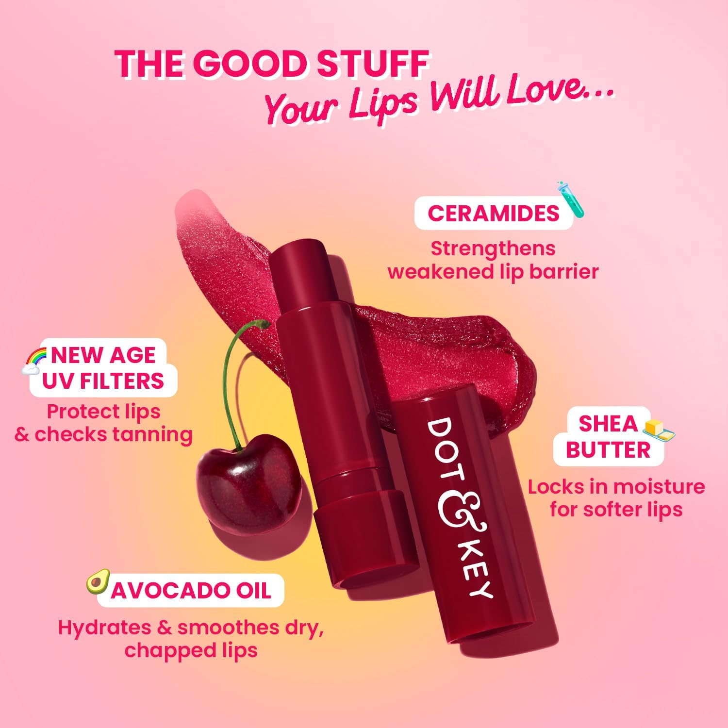 Dot & Key BR LIP BALM SPF50 PA+++ CHERRY CRIMSON 4.5G DOT & KEY