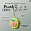 Green fruit silicone keychain pouch