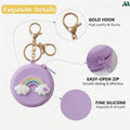 Purple rainbow mini zipper pouch