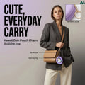 Purple teddy silicone keychain pouch