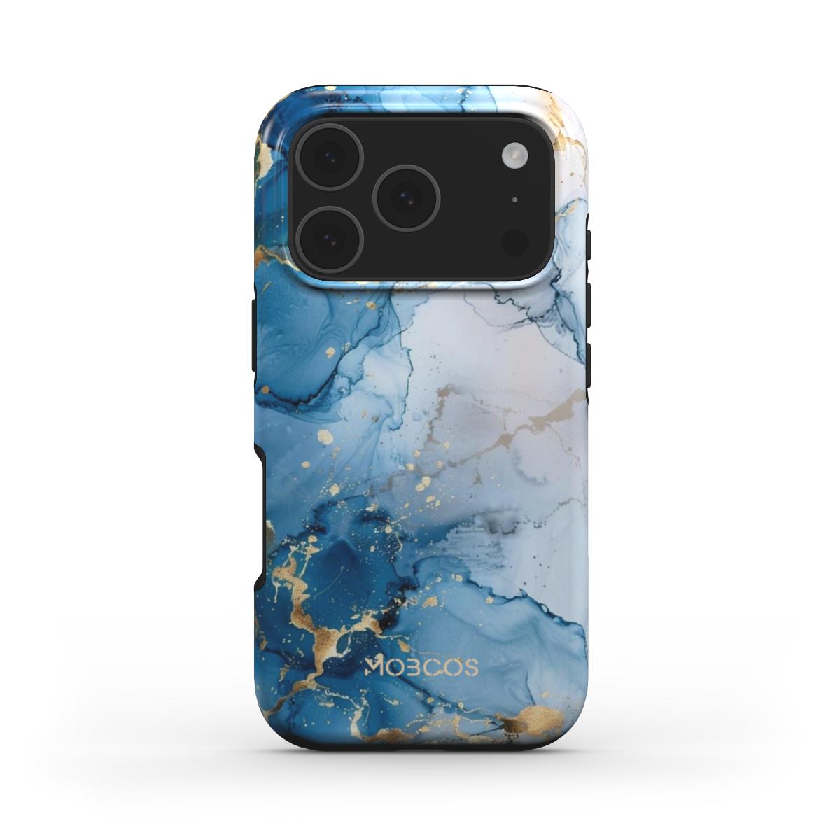 Mobcos iPhone 17 Pro Ocean Glow Premium Case Compatible with Hybrid Dual-Layer Hard Shell + Silicone Protection - Scratch-Resistant Shockproof Mobile Cover Mobcos