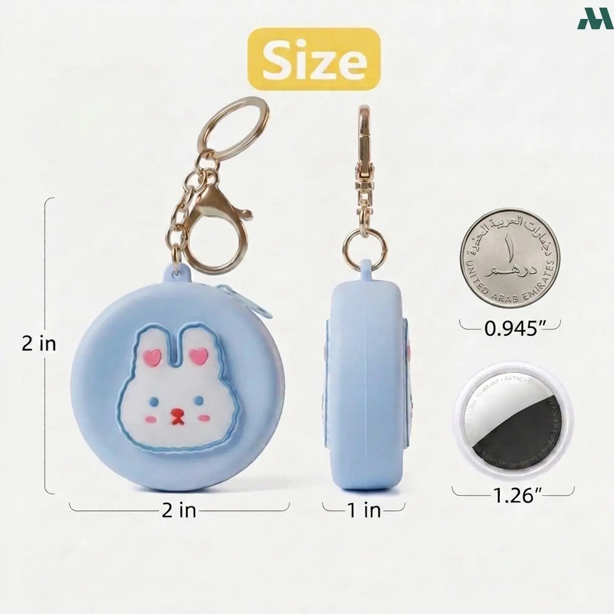 Silicone coin purse with keychain clip