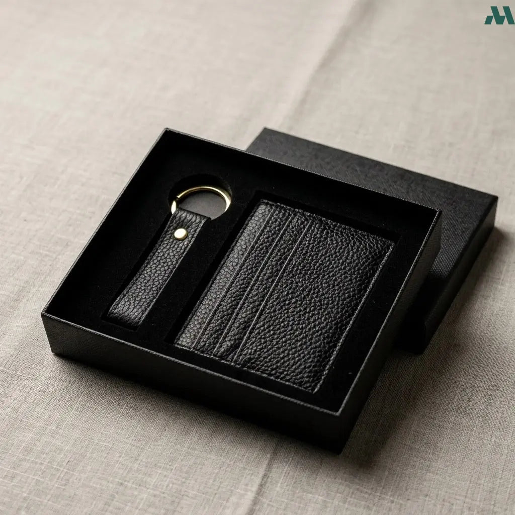 Black slim RFID card wallet