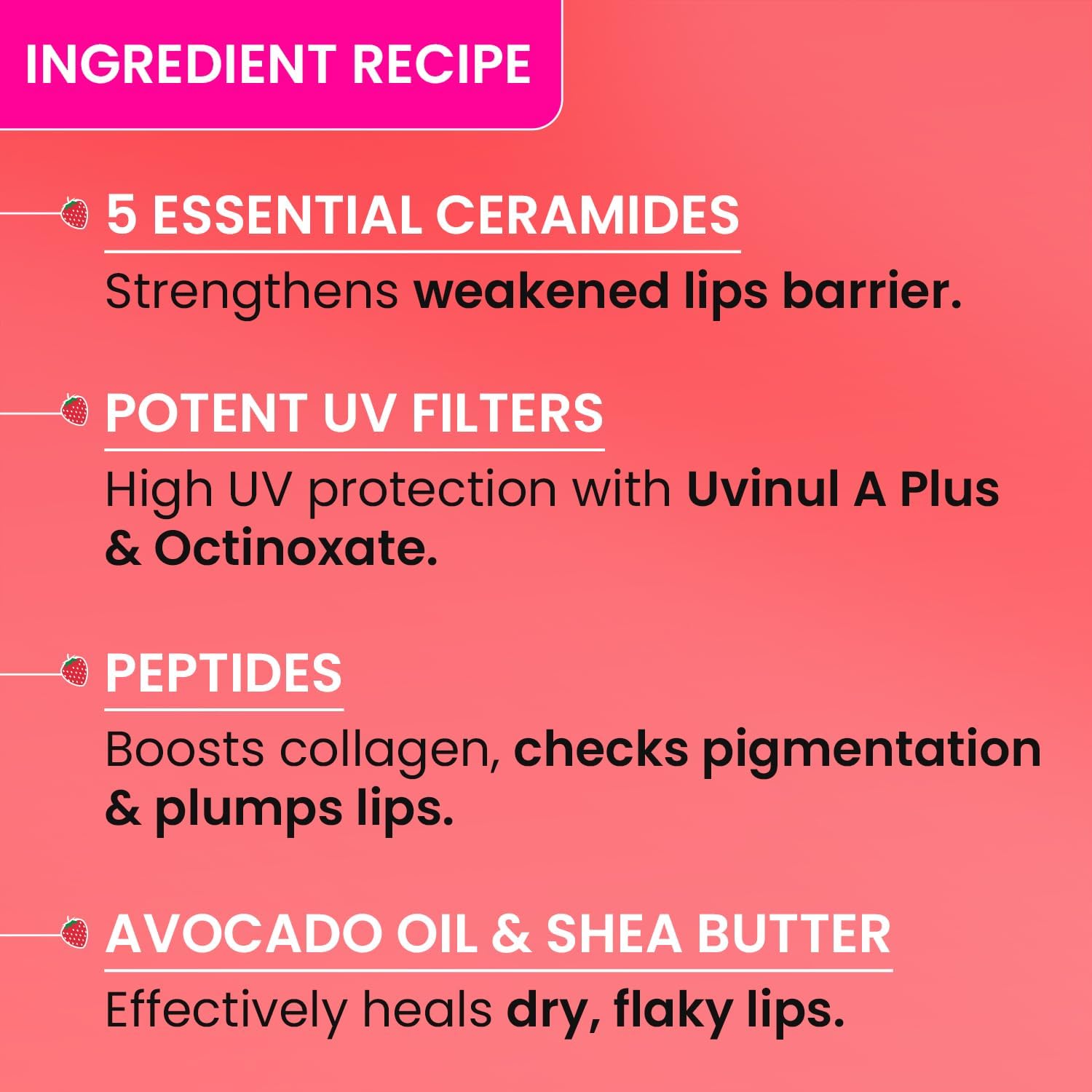 Dot & Key Ceramide & Peptide Barrier Repair Brightening Lip Balm SPF 50 PA+++ - Red Romance (10 g) DOT & KEY