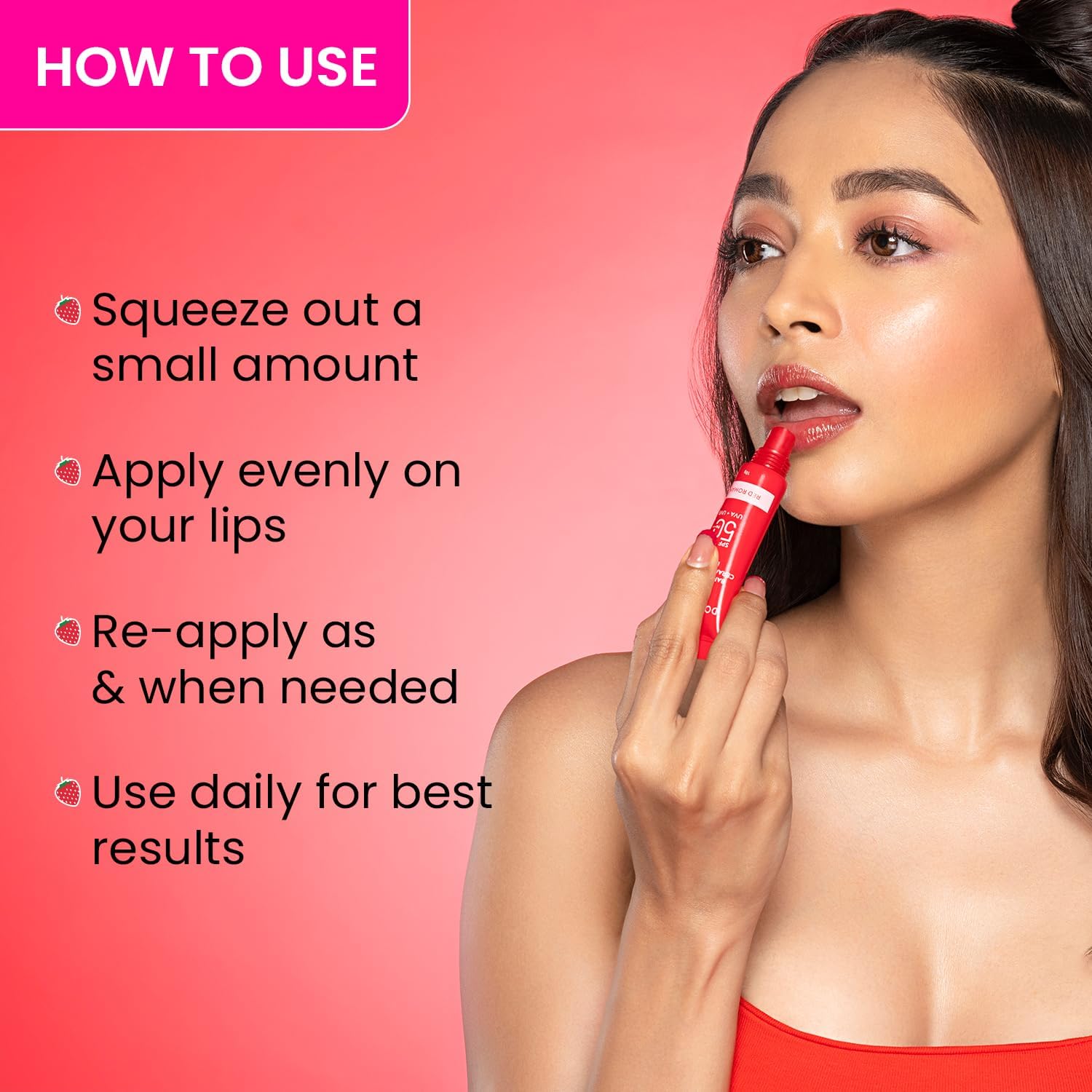 Dot & Key Ceramide & Peptide Barrier Repair Brightening Lip Balm SPF 50 PA+++ - Red Romance (10 g) DOT & KEY