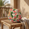 Beige floral print potli detail