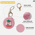 Pink teddy bear mini zipper pouch
