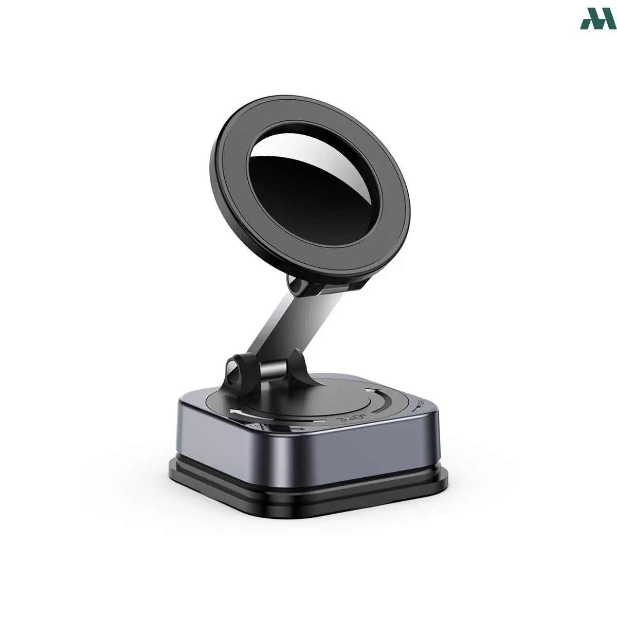 Square black alloy magnetic car phone holder