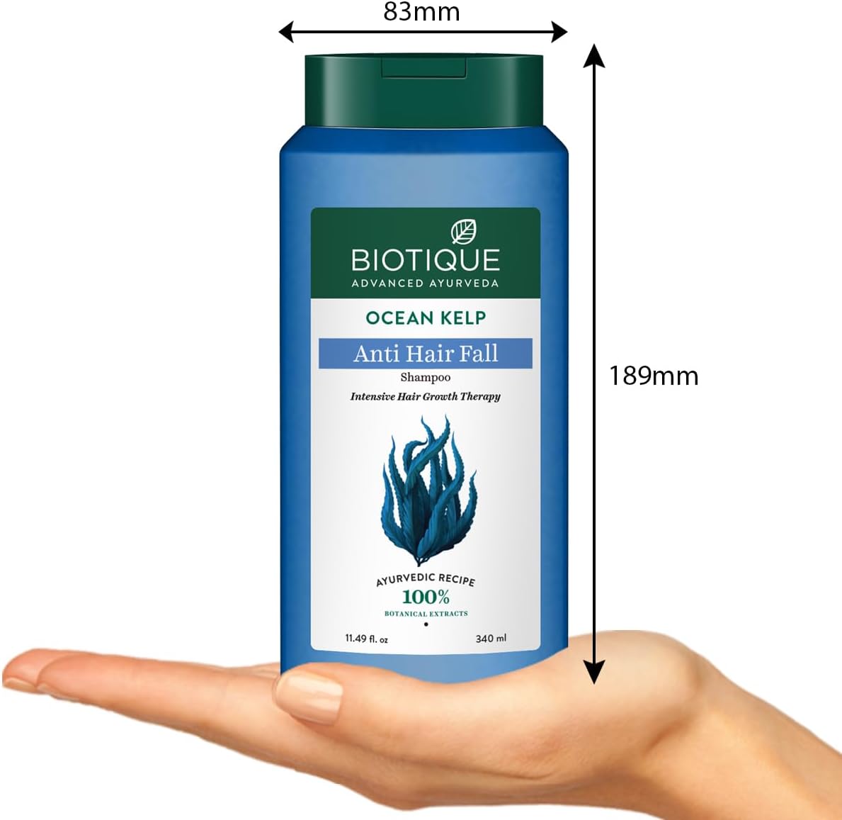 Biotique Bio Kelp Protein Shampoo for Falling Hair Intensive Regrowth Treatment, 340ml, multi Biotique