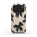 Mobcos iPhone 17 Pro Perfect Bow Premium Case Compatible with Hybrid Dual-Layer Hard Shell + Silicone Protection - Scratch-Resistant Shockproof Mobile Cover Mobcos
