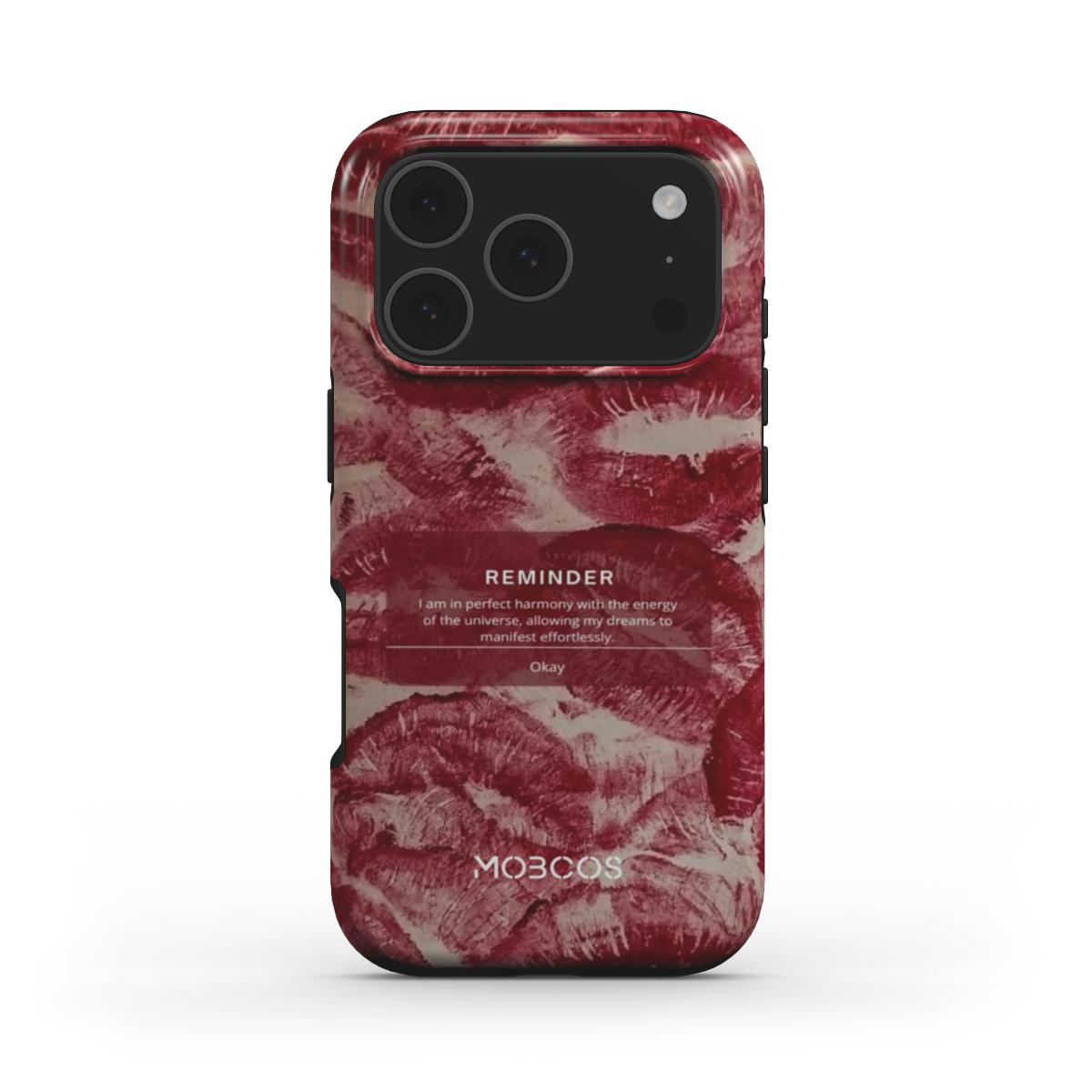 Mobcos iPhone 17 Pro Reminder Premium Case Compatible with Hybrid Dual-Layer Hard Shell + Silicone Protection - Scratch-Resistant Shockproof Mobile Cover Mobcos