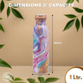 1 litre copper water bottle Mystic Aurora