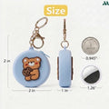 Silicone bear coin purse with keychain clip