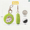 Silicone rainbow coin purse with keychain clip