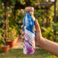 Blue Coral Fusion copper bottle with leakproof cap