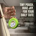 Green rainbow silicone keychain pouch