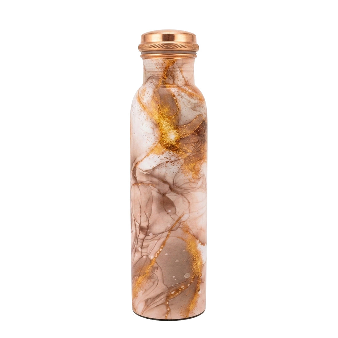 Mocha Luxe Marble copper water bottle 1 litre