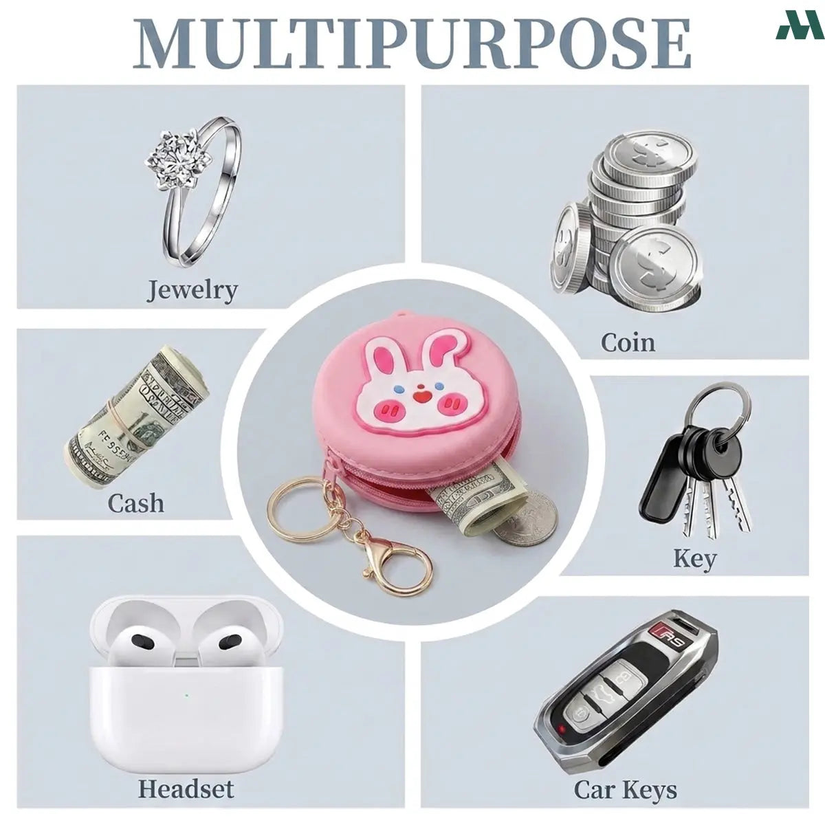 Mini silicone zipper pouch detail
