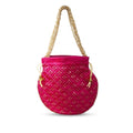 Dark pink embroidered mirror work potli bag Mobcos