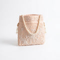 Beige mirror work potli bag ethnic accessory