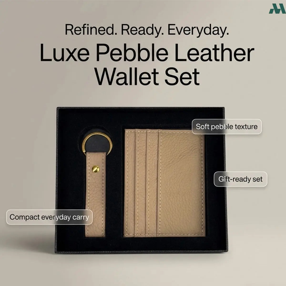 Card holder and keychain gift set