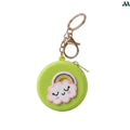 Green rainbow silicone coin purse keychain