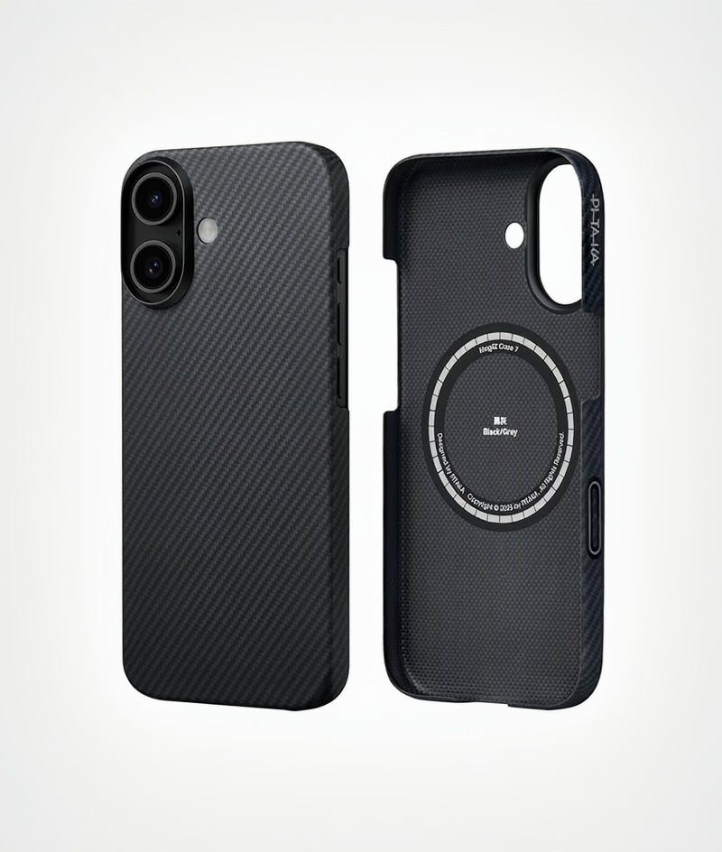 pitaka for iPhone 17 Case 6.3" with Camera Control Button, Compatible with MagSafe, Ultra-Slim Case with Caseless Touch Feeling, 600D Aramid Fiber Woven