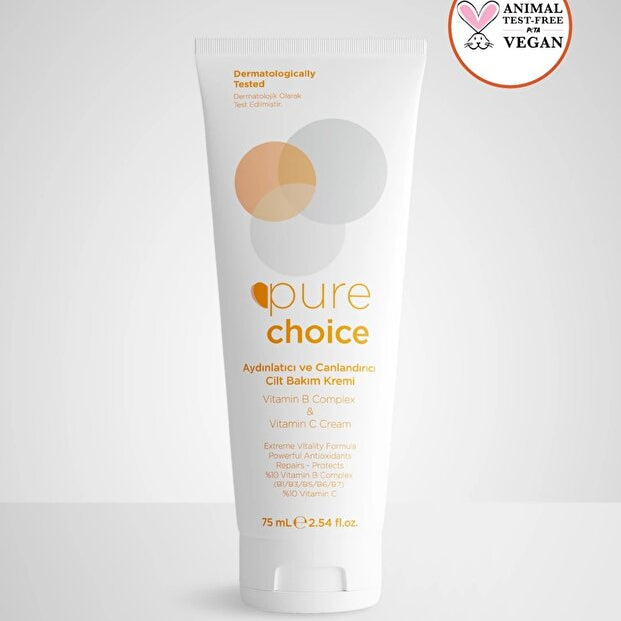 Pure Choice Vitamin C and B Complex - 75 ML Skin Care Cream (10% Vit.C + 10% Vit.B) PURE CHOICE