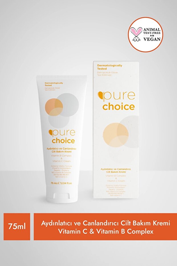 Pure Choice Vitamin C and B Complex - 75 ML Skin Care Cream (10% Vit.C + 10% Vit.B) PURE CHOICE