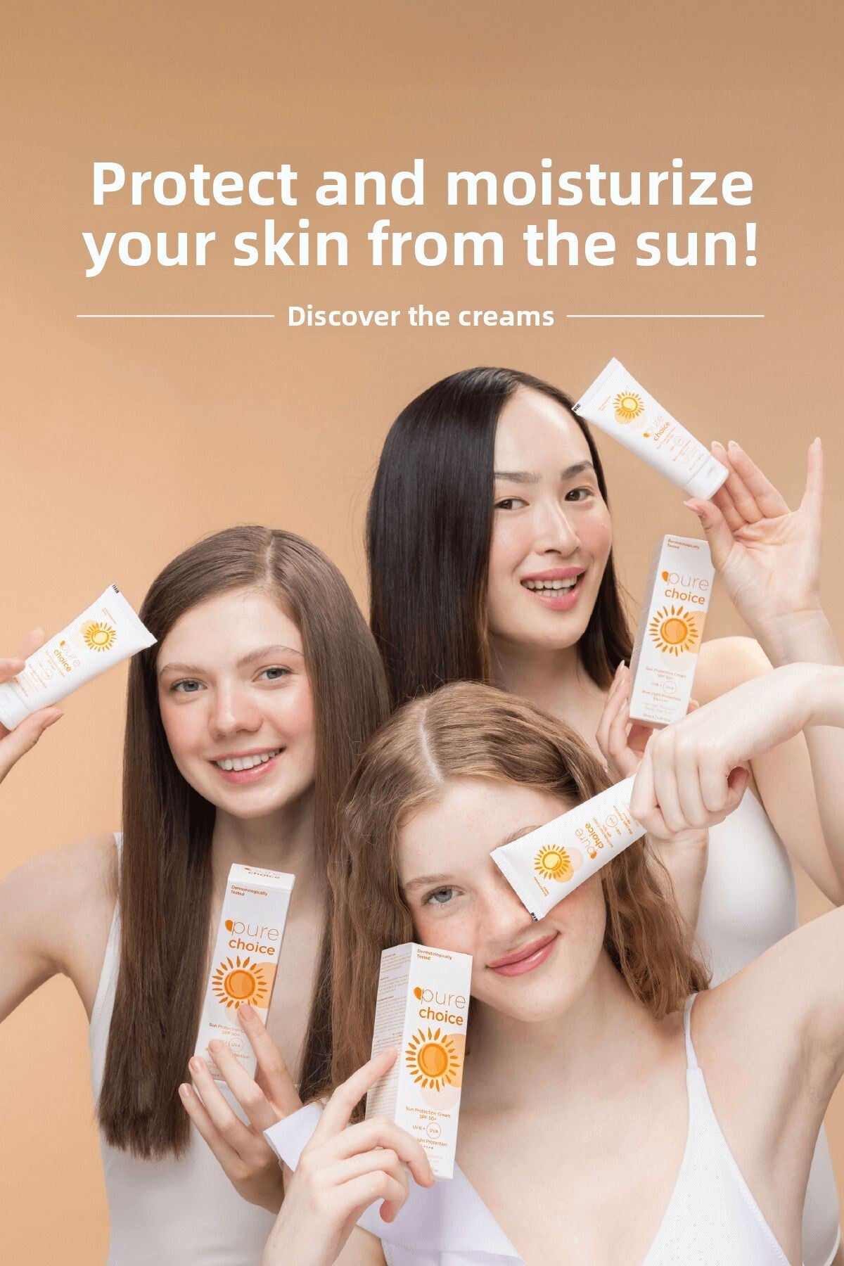 Pure Choice Spf 50+ Sunscreen Cream, 50ml - Water Resistant Very High Protection PURE CHOICE