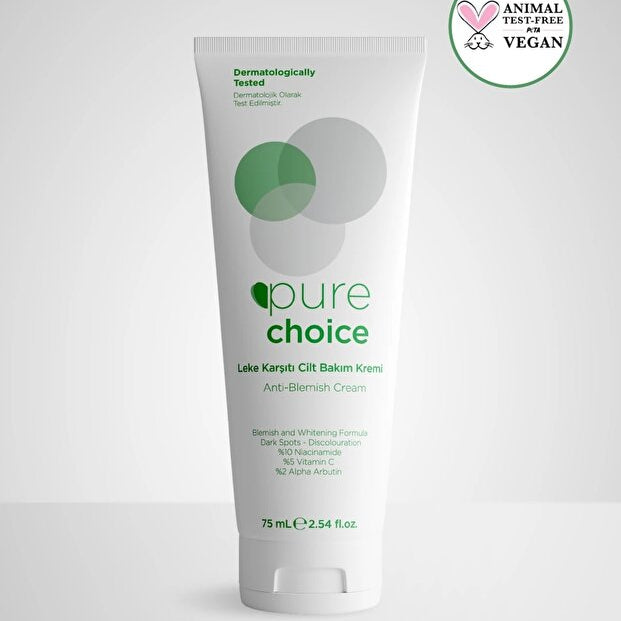 Pure Choice 75 ML Anti-Blemish Skin Care Cream - 10% Niacinamide, 5% Vitamin C, 2% Alpha Arbutin 4.6 PURE CHOICE
