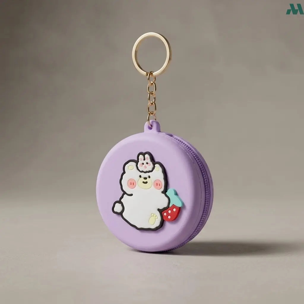 Purple teddy coin purse
