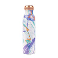Aqua Lavender Geode copper water bottle 1 litre