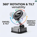Dual joint metal arm car phone holder