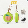 Silicone fruit coin purse with keychain clip