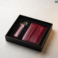 Crocodile maroon slim RFID card wallet