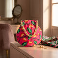 Pink potli bag ethnic wedding accessory