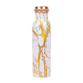 Golden Calacatta copper water bottle 1 litre