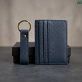 Blue slim RFID card wallet