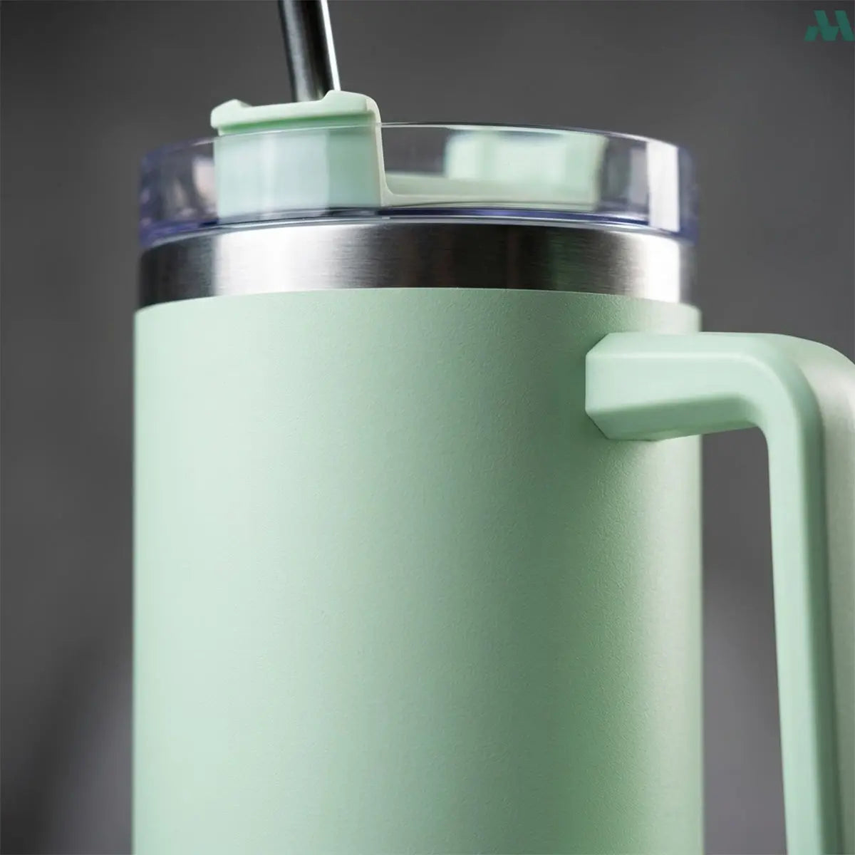1.2L insulated tumbler sage green lifestyle