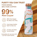 99% pure food grade copper bottle lab tested
