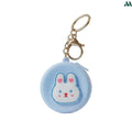 Blue rabbit silicone coin purse keychain