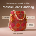 Orange mirror work potli bag styled