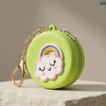 Cute rainbow silicone pouch keychain