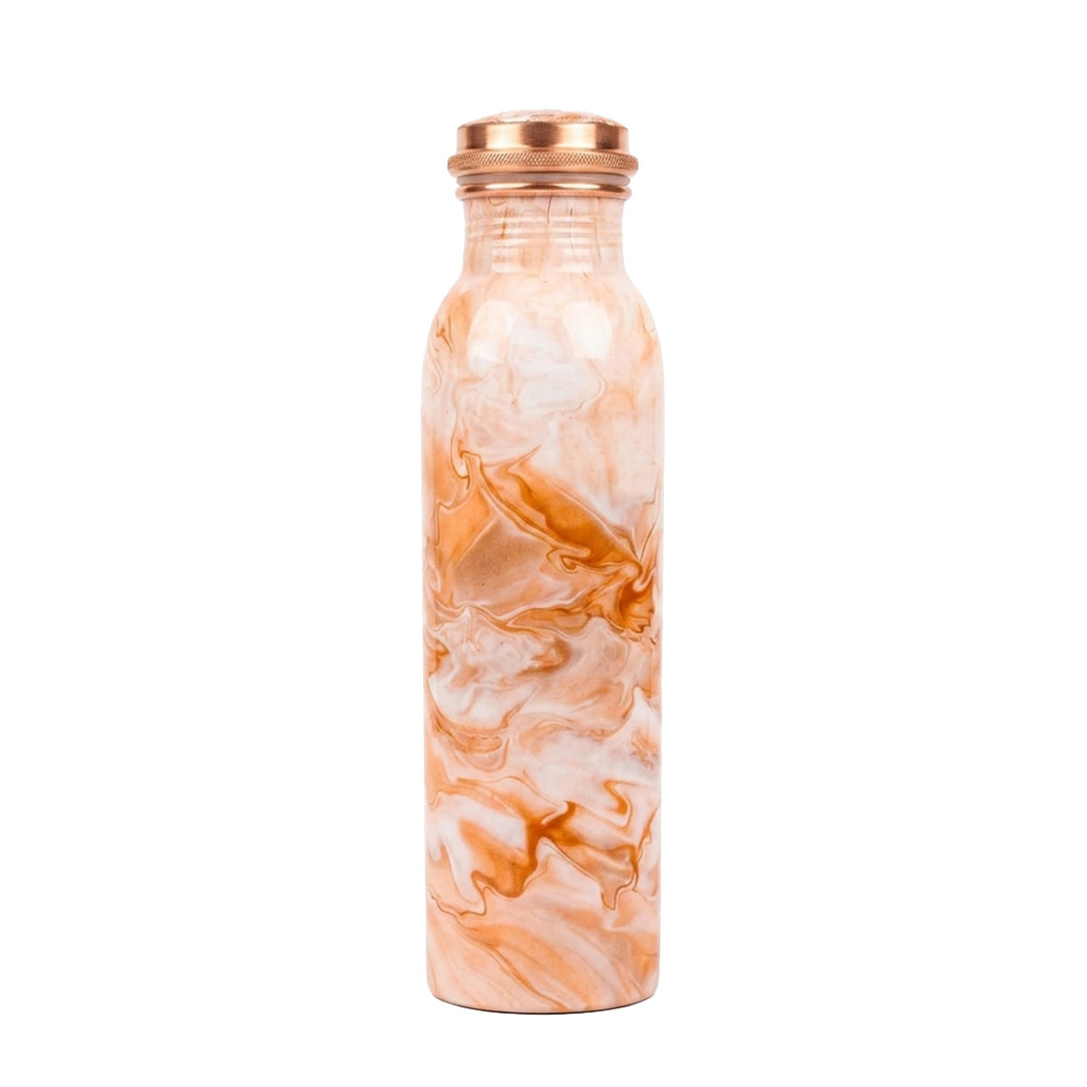 Peach Swirl copper water bottle 1 litre
